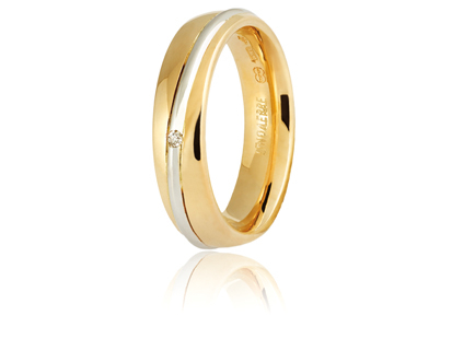 Unoaerre fede in oro giallo e bianco 050afc053001001075037 | UNOAERRE Gioielli