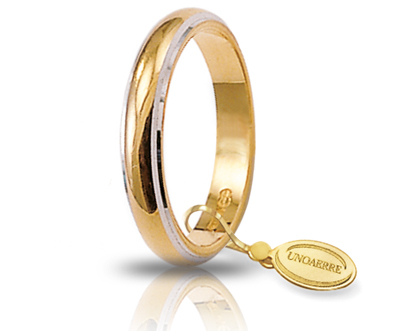 Unoaerre fede in oro giallo e bianco 050afn001010001075037 | UNOAERRE Gioielli