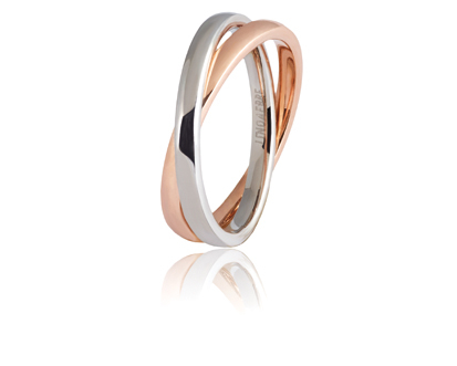 Unoaerre fede in oro rosso e bianco 024afc011000001075035 | UNOAERRE Gioielli