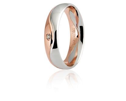 Unoaerre fede in oro rosso e bianco 050afc009001001075035 | UNOAERRE Gioielli