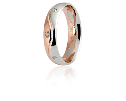 Unoaerre fede in oro rosso e bianco 050afc009008001075035 | UNOAERRE Gioielli