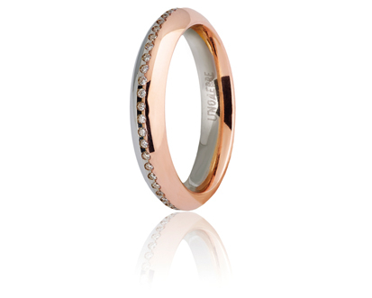 Unoaerre fede in oro rosso e bianco 070afc290050001075035 | UNOAERRE Gioielli
