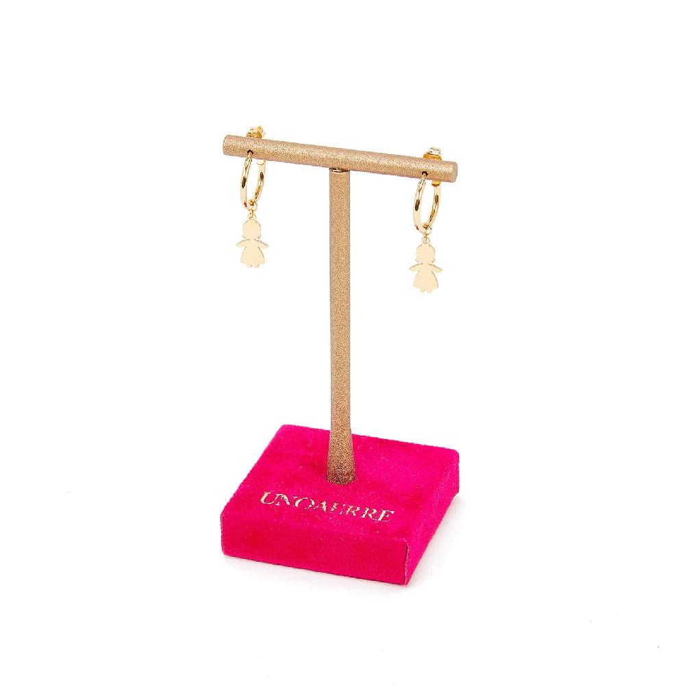 Unoaerre Mono Orecchino In Oro Con Pendente Bimba | UNOAERRE Gioielli