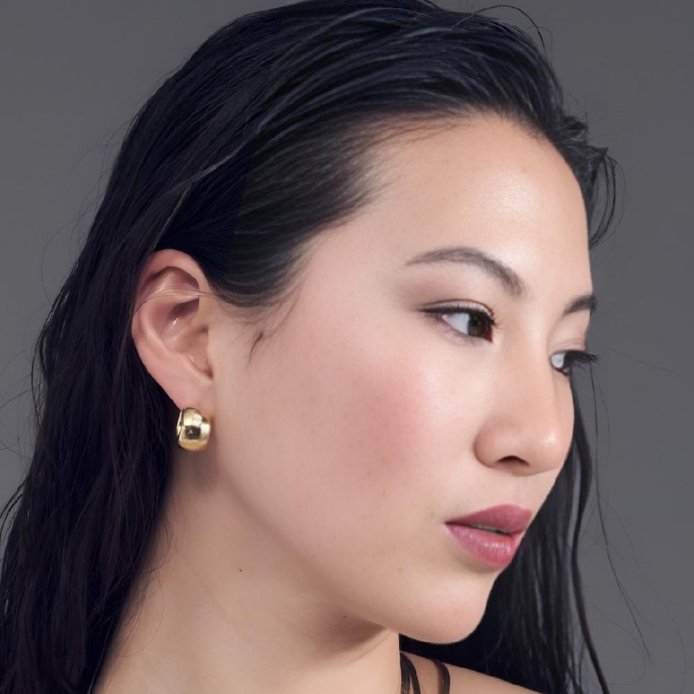 Unoaerre Orecchini A Cerchietto In Argento Dorato | UNOAERRE Gioielli