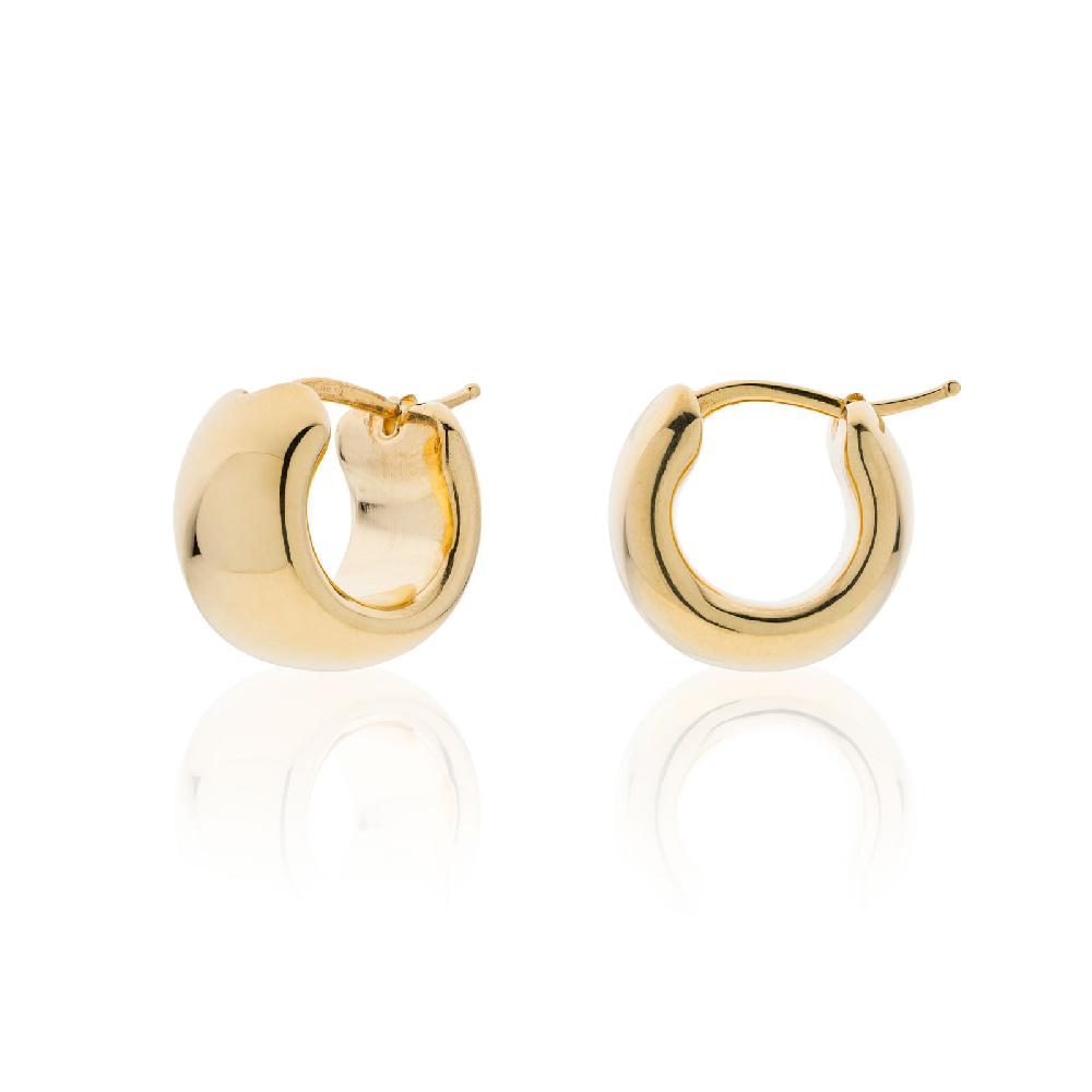 Unoaerre Orecchini a cerchietto in argento dorato | UNOAERRE Gioielli