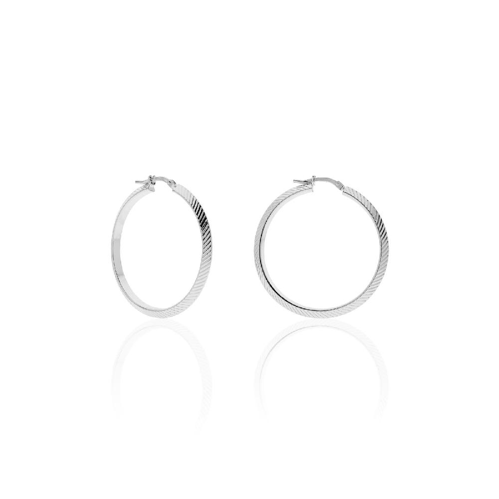 Unoaerre Orecchini a cerchio argentati | UNOAERRE Gioielli