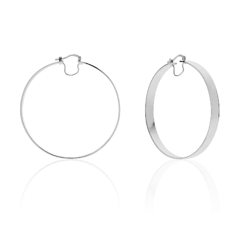 Unoaerre Orecchini a cerchio argentati | UNOAERRE Gioielli
