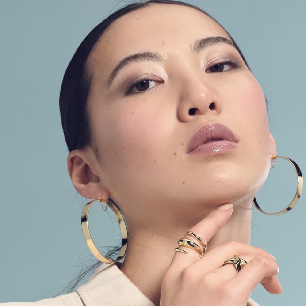 Unoaerre Orecchini A Cerchio Dorati | UNOAERRE Gioielli