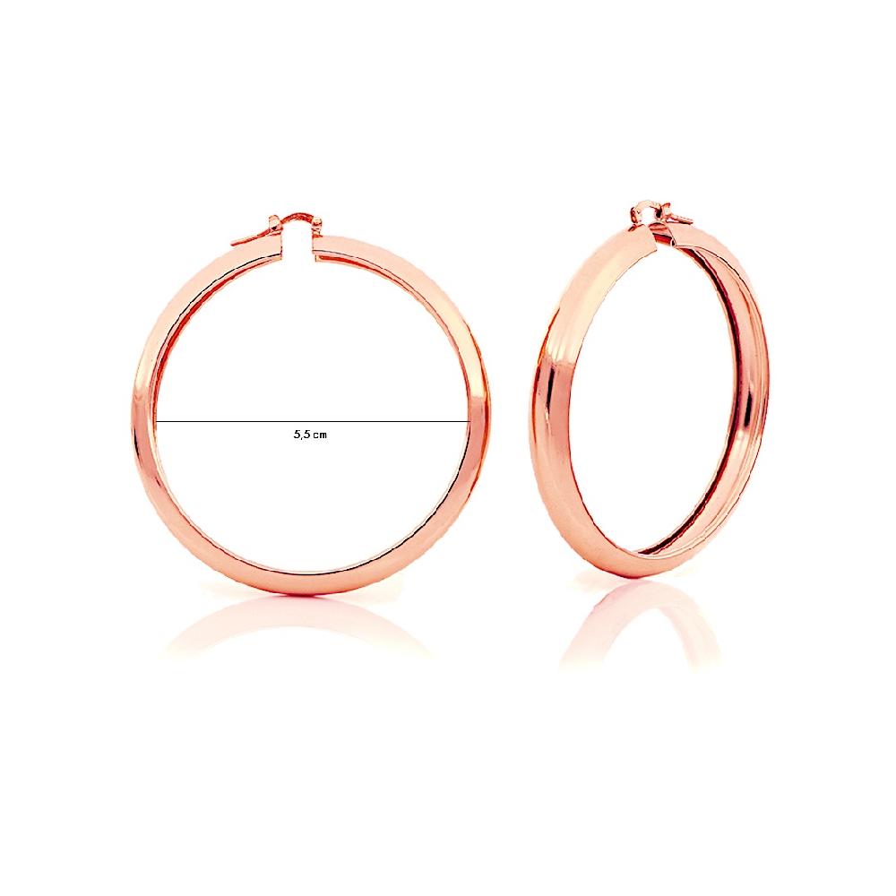 Unoaerre Orecchini A Cerchio Grande In Bronzo Dorato Rosa | UNOAERRE Gioielli