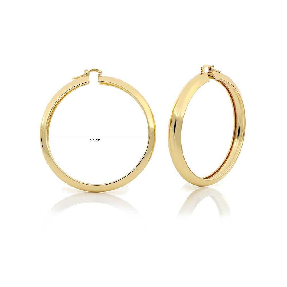 Unoaerre Orecchini A Cerchio Grandi In Bronzo Dorato | UNOAERRE Gioielli