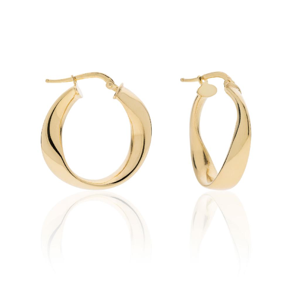 Unoaerre Orecchini a cerchio in argento dorato | UNOAERRE Gioielli