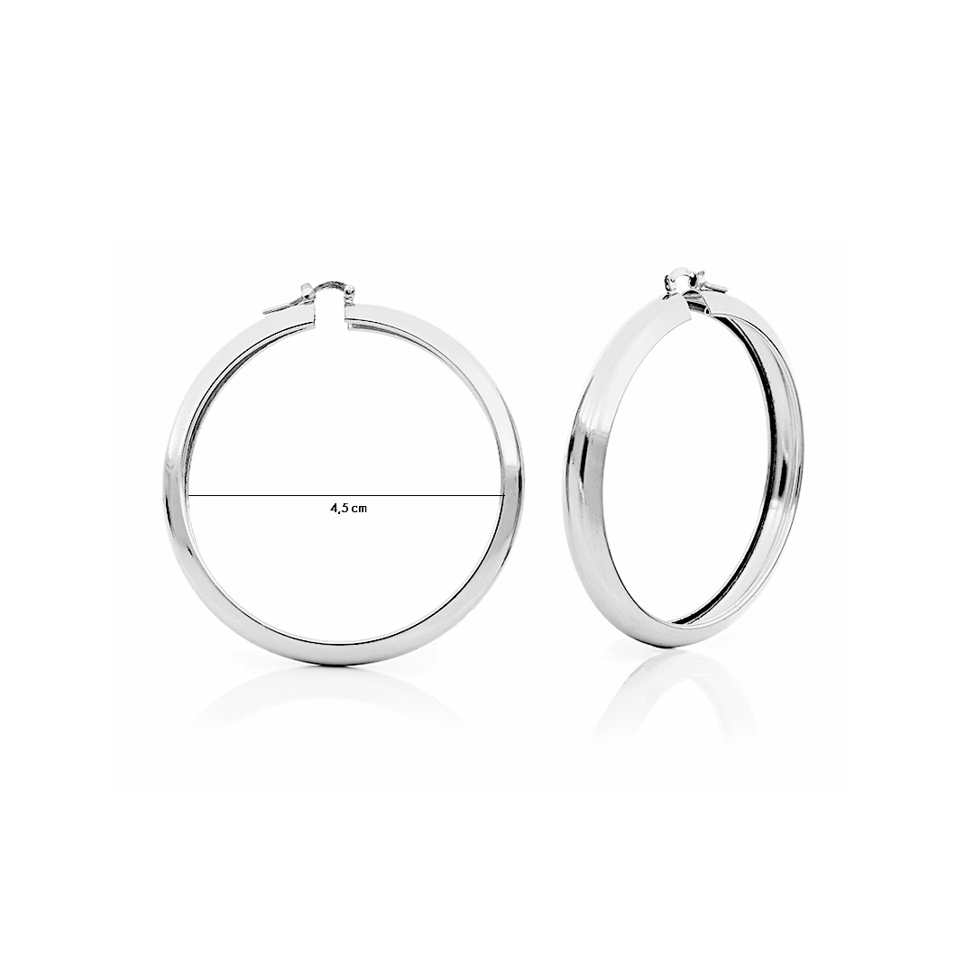 Unoaerre Orecchini A Cerchio In Bronzo Argentato | UNOAERRE Gioielli