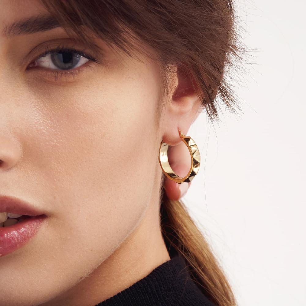 Unoaerre Orecchini A Cerchio In Bronzo Dorato | UNOAERRE Gioielli