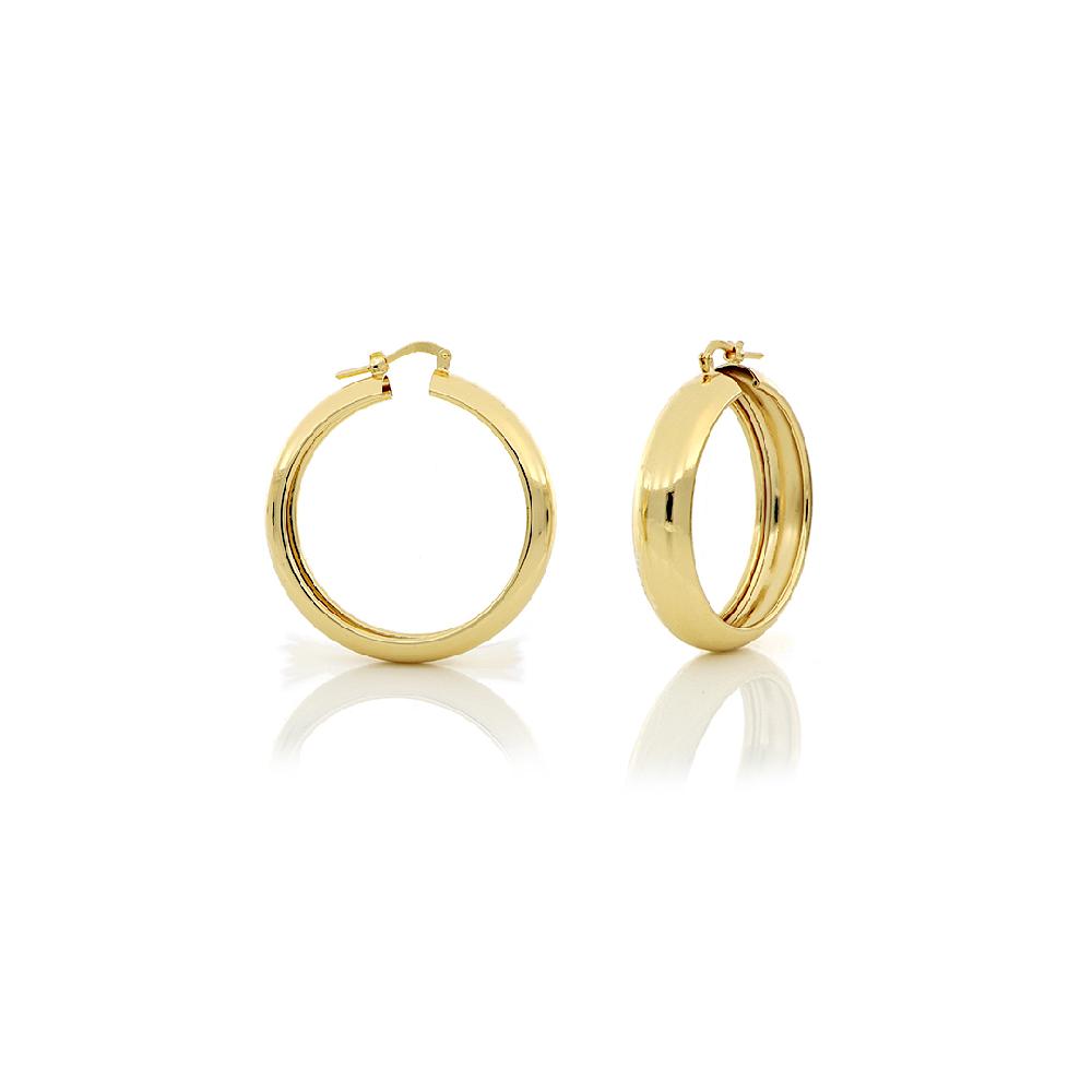 Unoaerre Orecchini a cerchio piccoli in bronzo dorato | UNOAERRE Gioielli