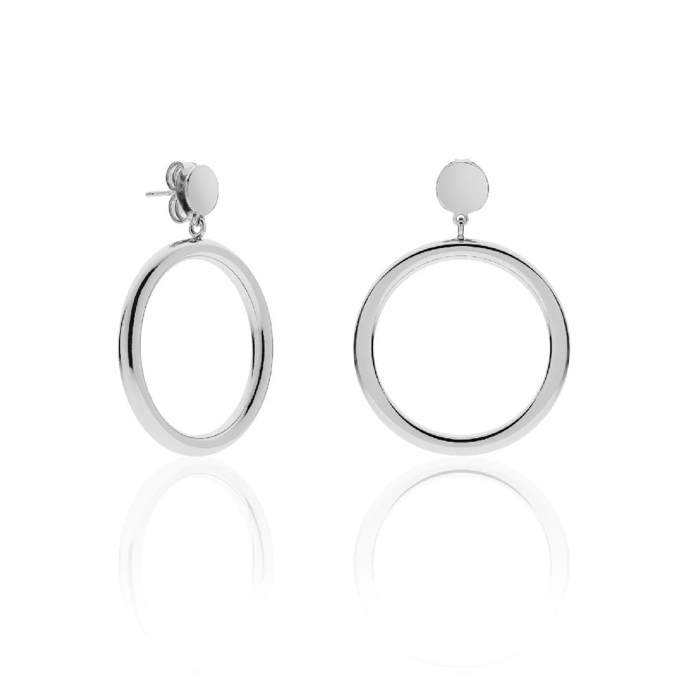 Unoaerre Orecchini argentati a cerchio | UNOAERRE Gioielli