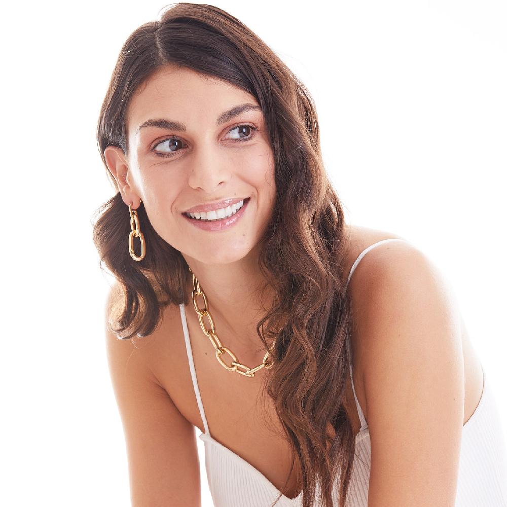 Unoaerre Orecchini Catena In Bronzo Dorato 512642 | UNOAERRE Gioielli