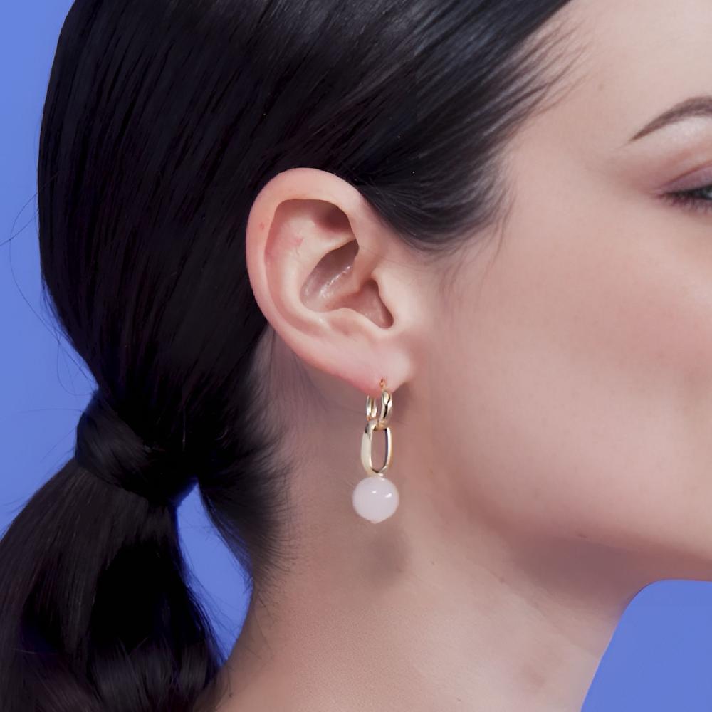 Unoaerre Orecchini Con Perla Rosa | UNOAERRE Gioielli