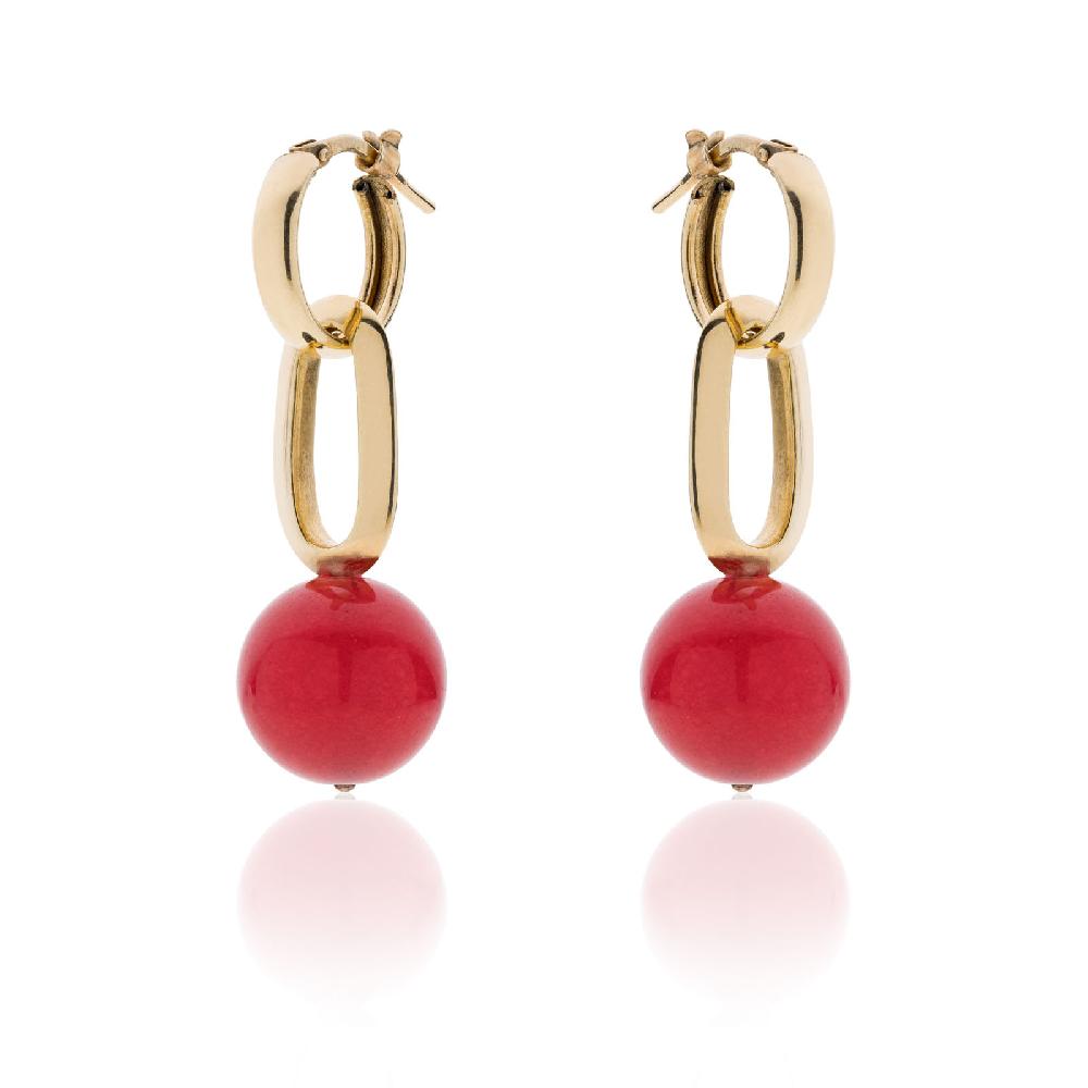 Unoaerre Orecchini con perla rossa | UNOAERRE Gioielli