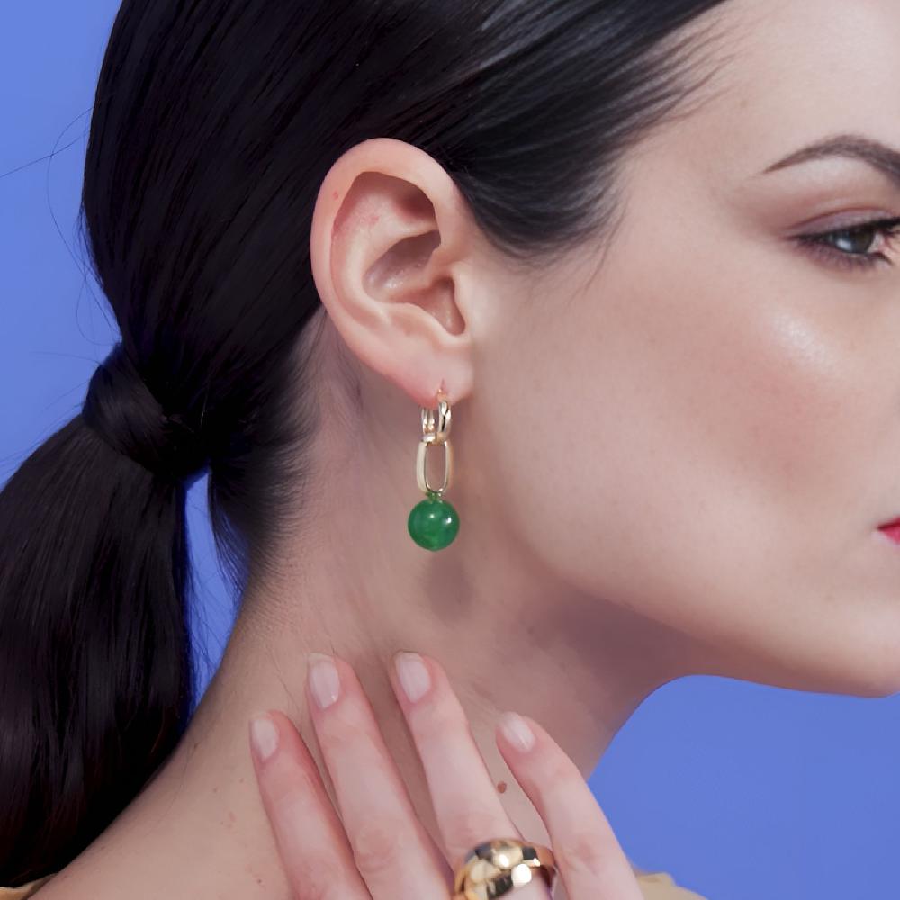 Unoaerre Orecchini Con Perla Verde | UNOAERRE Gioielli