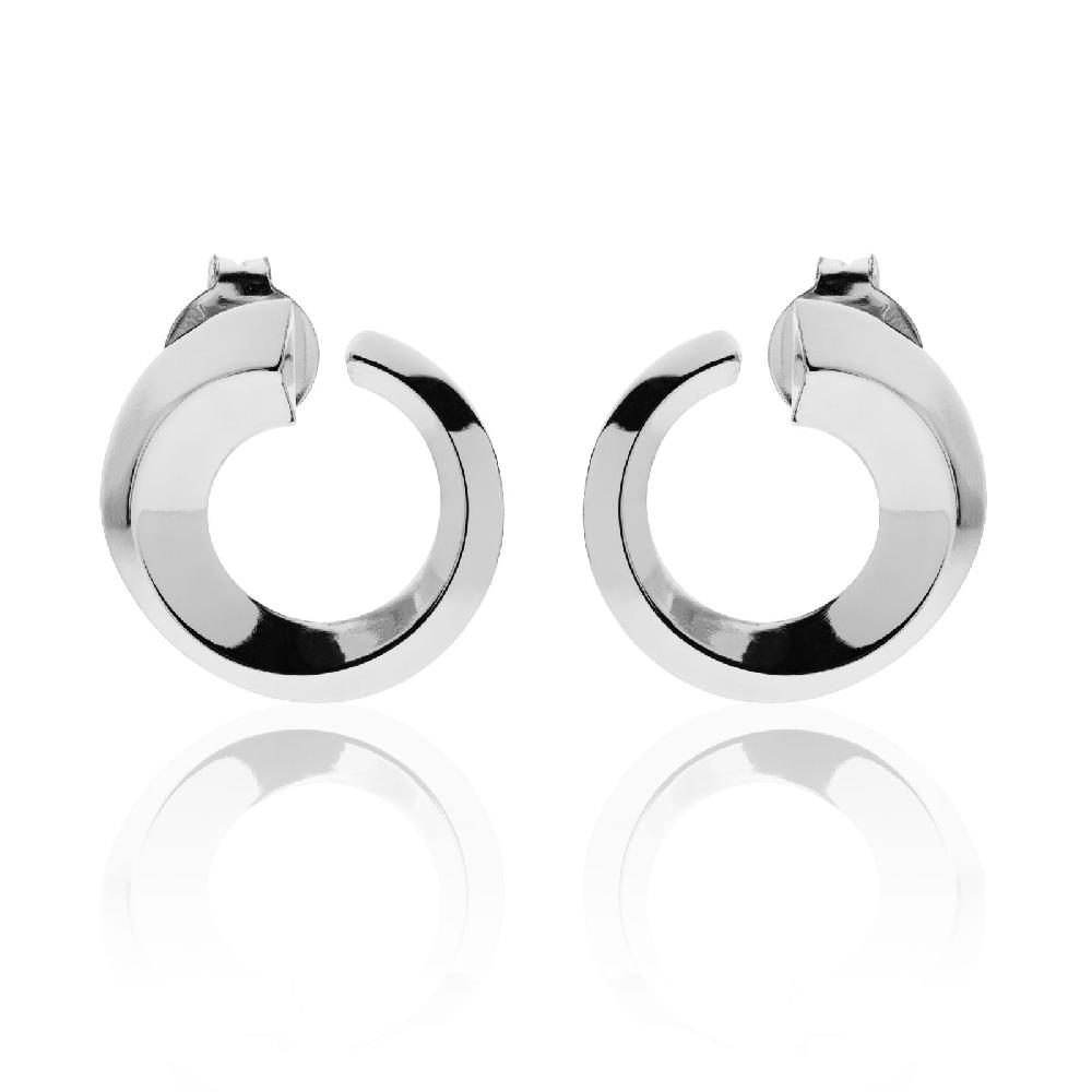 Unoaerre Orecchini donna argentati a cerchio | UNOAERRE Gioielli