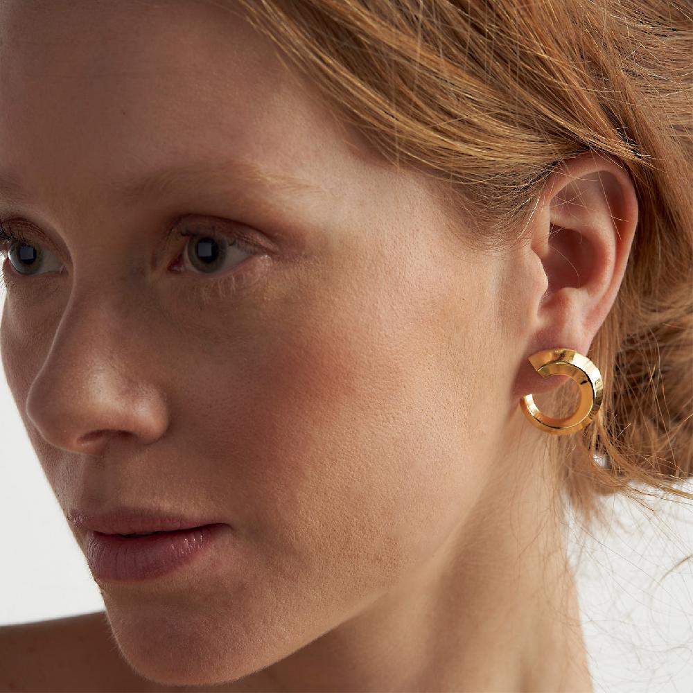 Unoaerre Orecchini Donna Dorati A Cerchio | UNOAERRE Gioielli