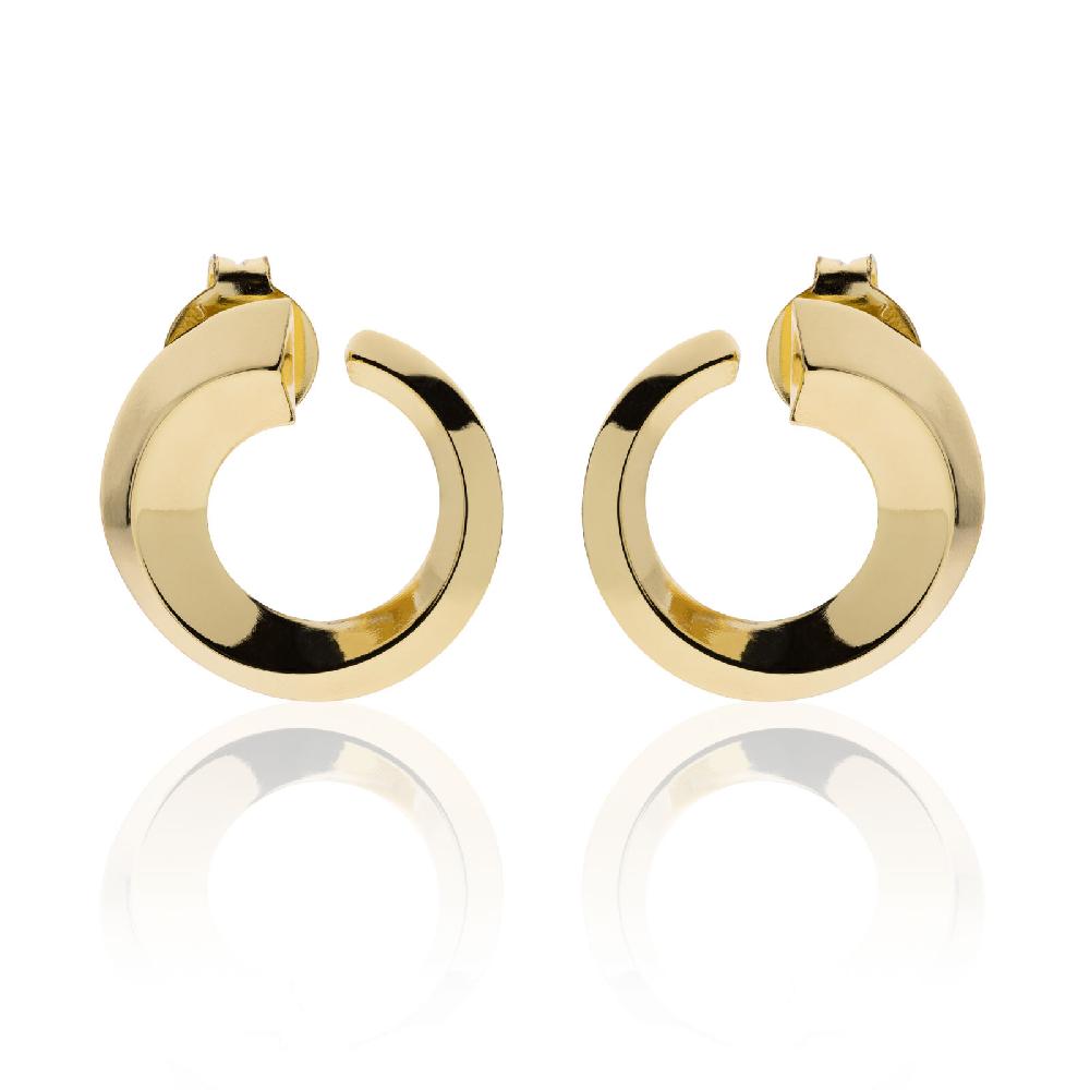 Unoaerre Orecchini donna dorati a cerchio | UNOAERRE Gioielli