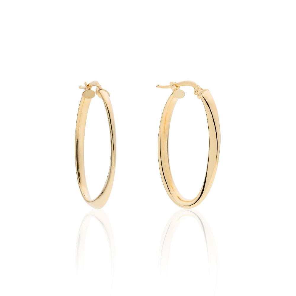 Unoaerre Orecchini donna dorati a cerchio | UNOAERRE Gioielli