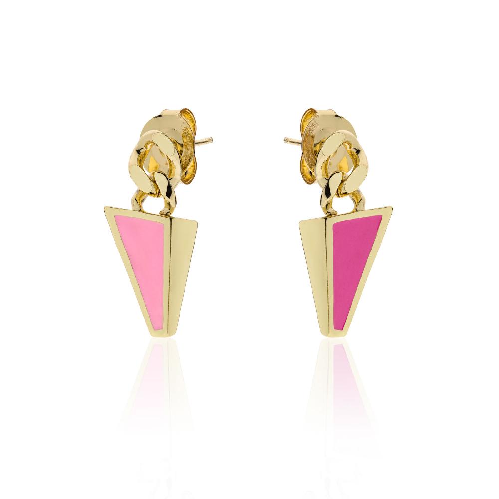 Unoaerre Orecchini donna smalto rosa | UNOAERRE Gioielli