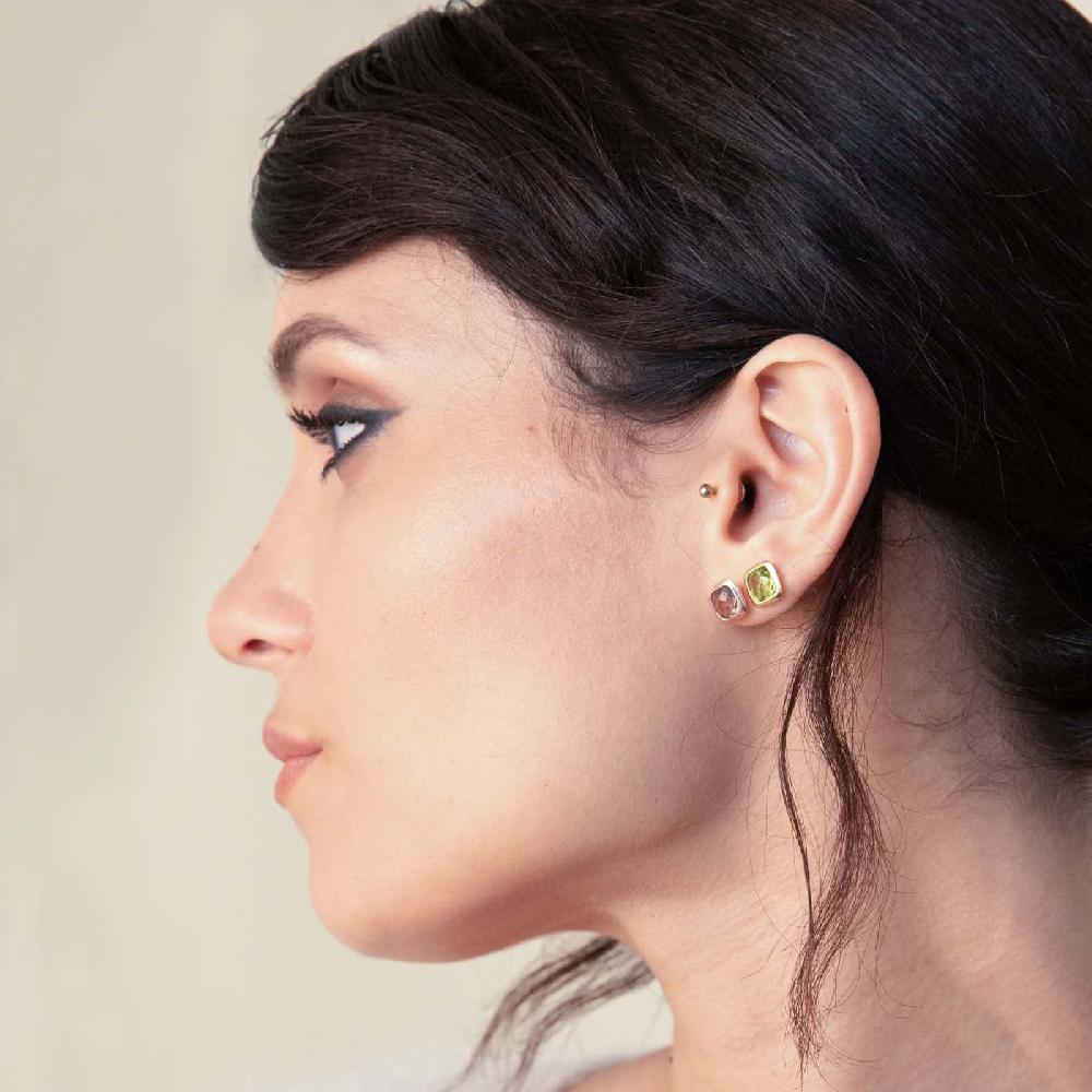 Unoaerre Orecchini Donna Unoaerre In Argento E Cristallo Verde | UNOAERRE Gioielli