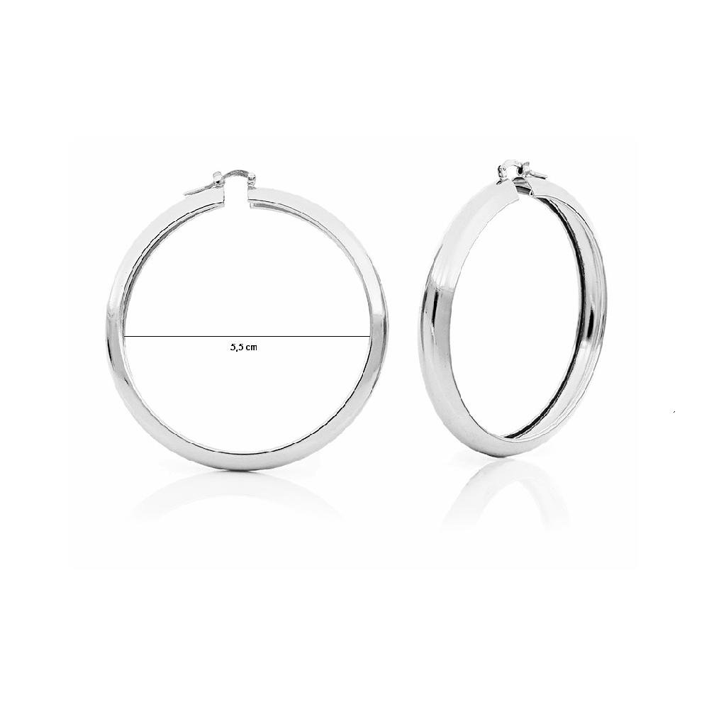 Unoaerre Orecchini Grandi A Cerchio In Bronzo Argentato | UNOAERRE Gioielli