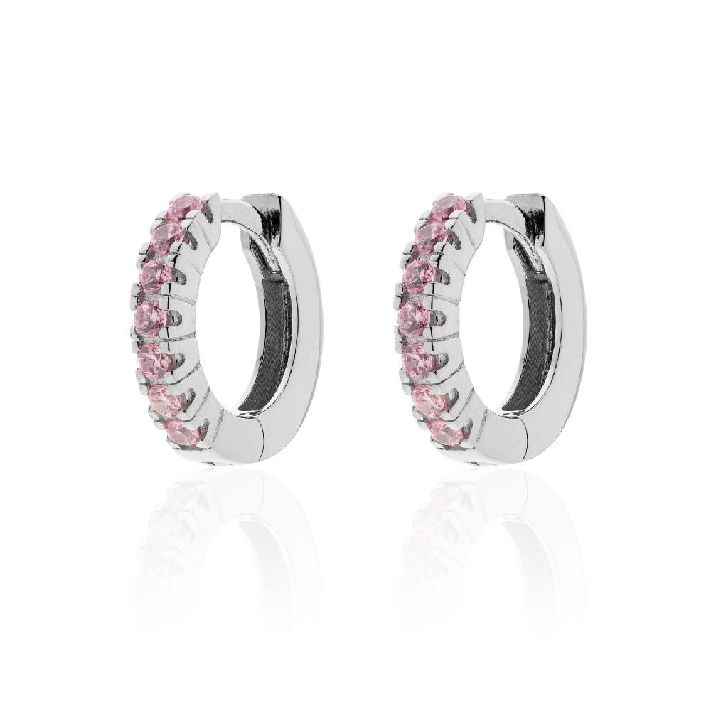 Unoaerre Orecchini in argento con cubic zirconia rosa | UNOAERRE Gioielli