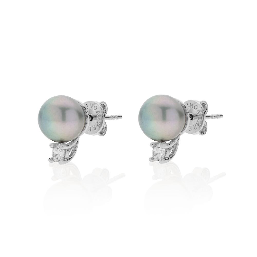 Unoaerre Orecchini in argento con prle nere | UNOAERRE Gioielli
