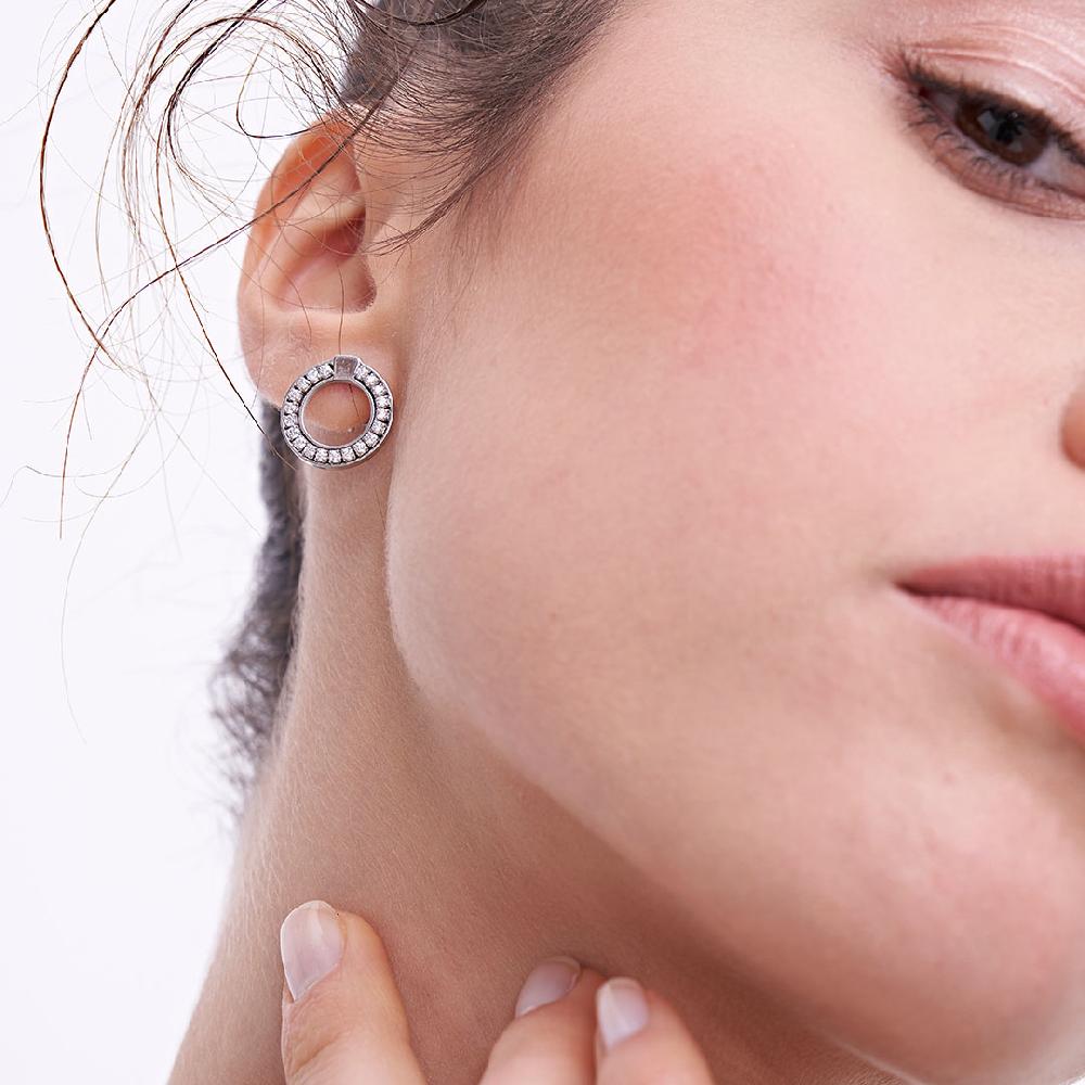 Unoaerre Orecchini In Argento Con Zirconi | UNOAERRE Gioielli