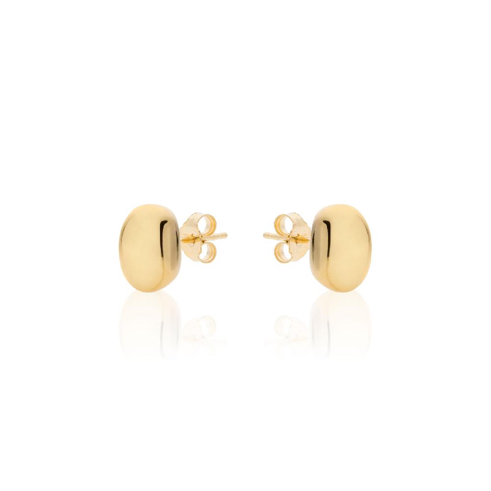 Unoaerre Orecchini in argento dorato a bottone | UNOAERRE Gioielli