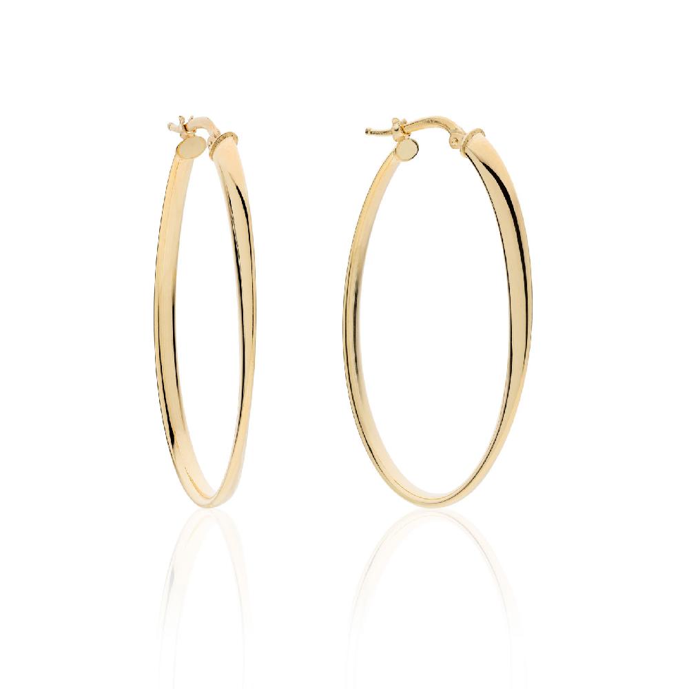 Unoaerre Orecchini in argento dorato a cerchio | UNOAERRE Gioielli