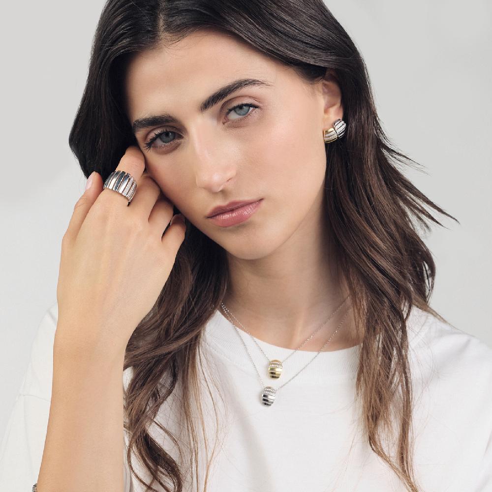 Unoaerre Orecchini In Argento Dorato E Zirconi | UNOAERRE Gioielli