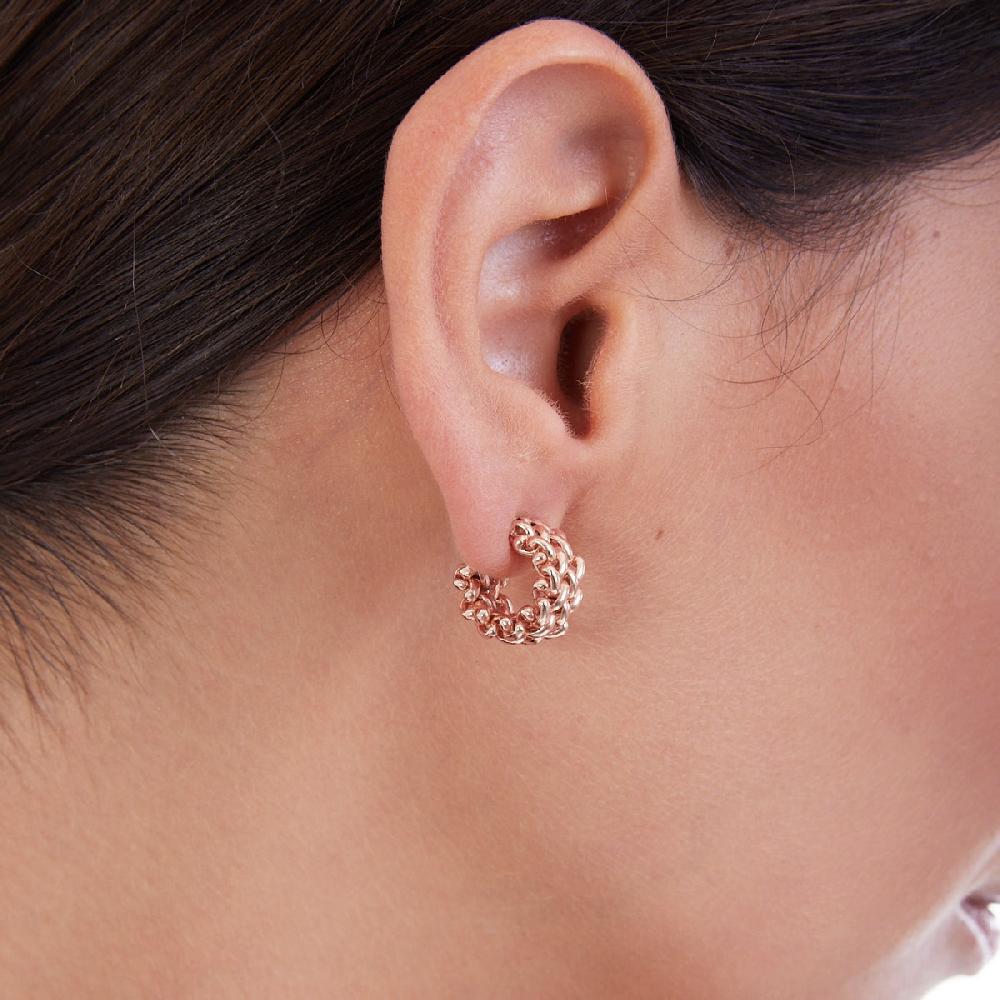 Unoaerre Orecchini In Argento Dorato Rosa 509573 | UNOAERRE Gioielli