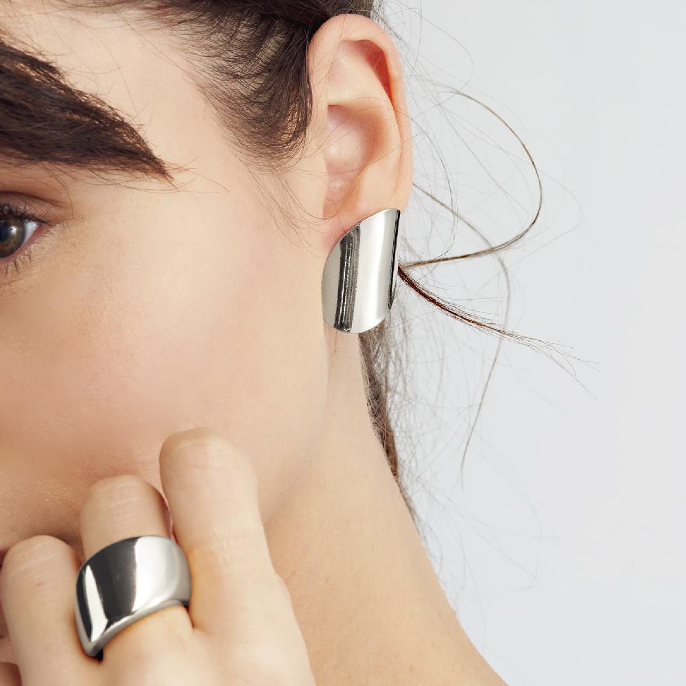 Unoaerre Orecchini In Bronzo Argentato Onda | UNOAERRE Gioielli