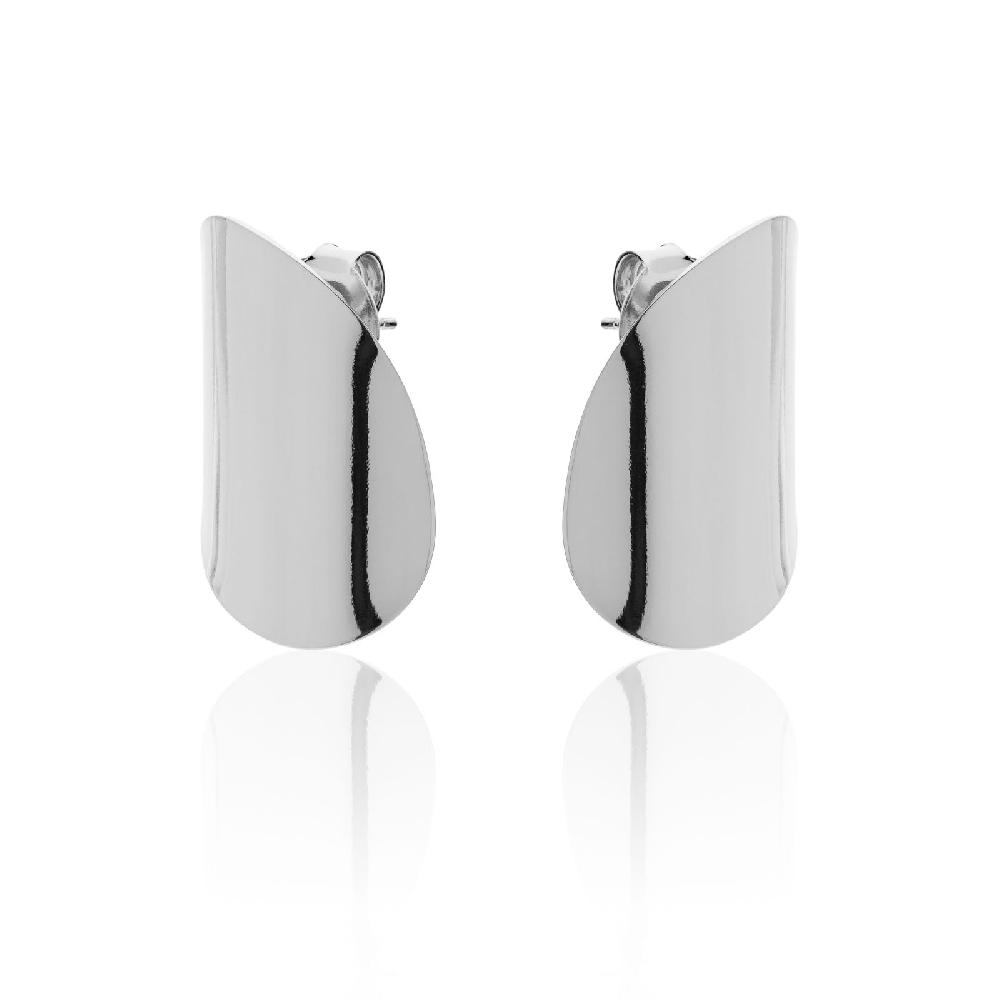 Unoaerre Orecchini in bronzo argentato onda | UNOAERRE Gioielli