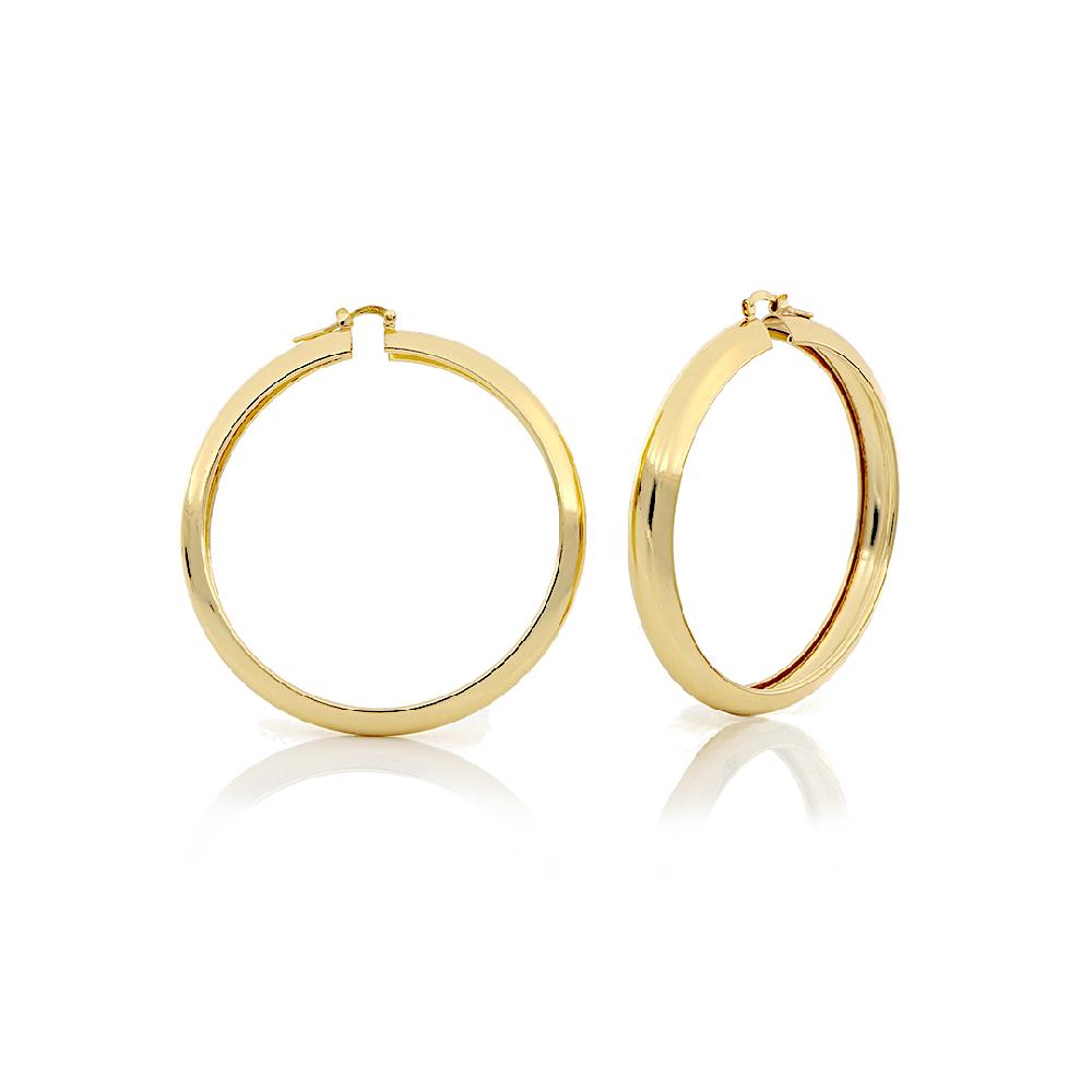 Unoaerre Orecchini in bronzo dorato a cerchio | UNOAERRE Gioielli