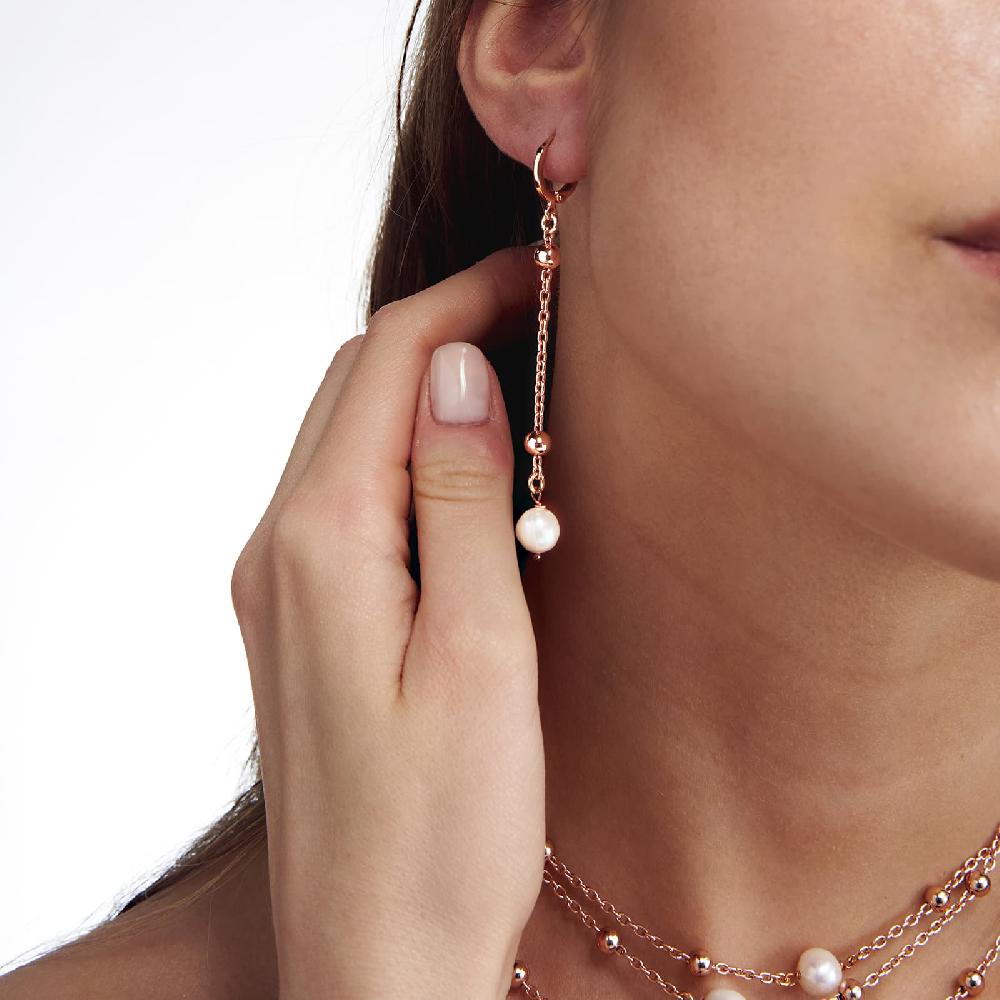 Unoaerre Orecchini In Bronzo Dorato Rosa 523459 | UNOAERRE Gioielli