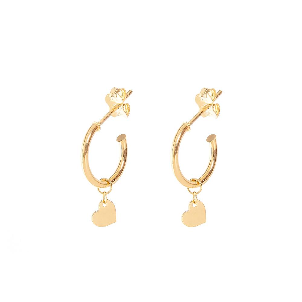 Unoaerre Orecchini in oro con pendente cuore | UNOAERRE Gioielli