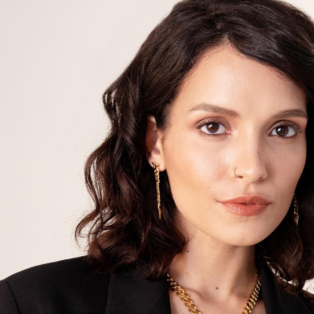 Unoaerre Orecchini Lunghi In Bronzo Dorato | UNOAERRE Gioielli