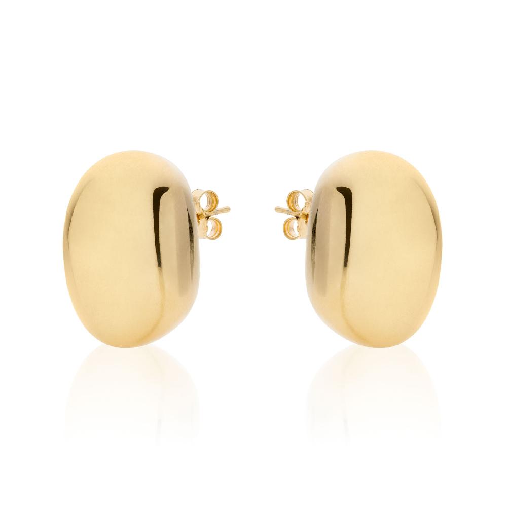 Unoaerre Orecchini maxi bottone in argento dorato | UNOAERRE Gioielli