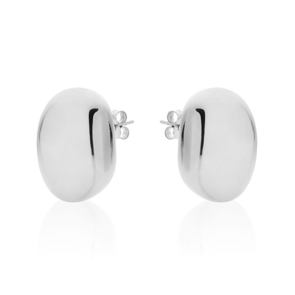 Unoaerre Orecchini maxi bottone in argento | UNOAERRE Gioielli