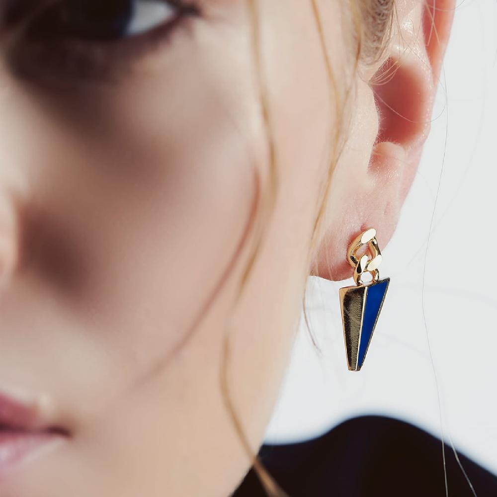 Unoaerre Orecchini Pendenti Donna Smalto Blu | UNOAERRE Gioielli