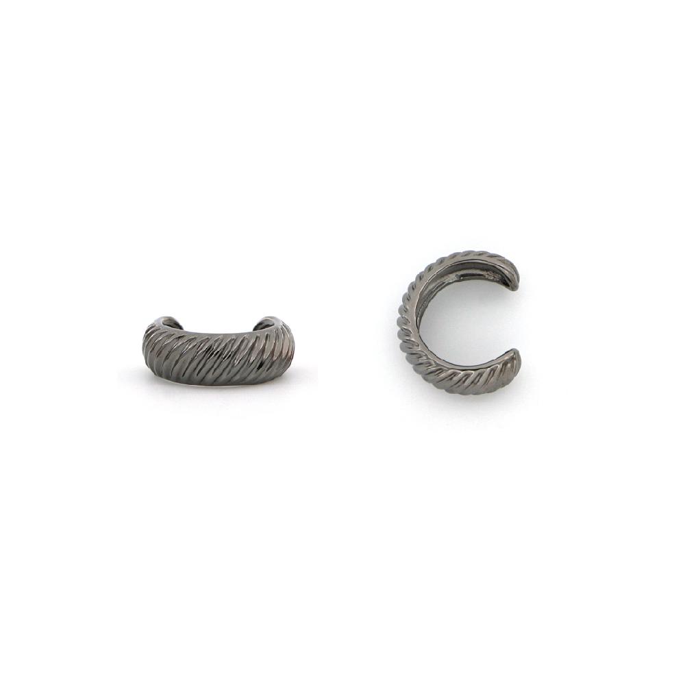 Unoaerre orecchino ear cuff in argento brunito | UNOAERRE Gioielli