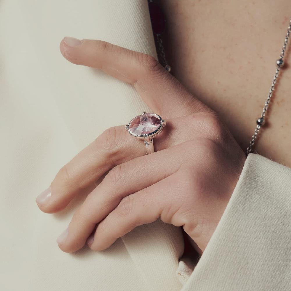 Unoaerre Anello Con Pietra Rosa | UNOAERRE Gioielli