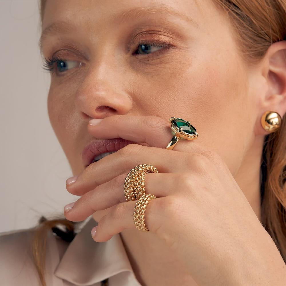 Unoaerre Anello Con Pietra Verde | UNOAERRE Gioielli