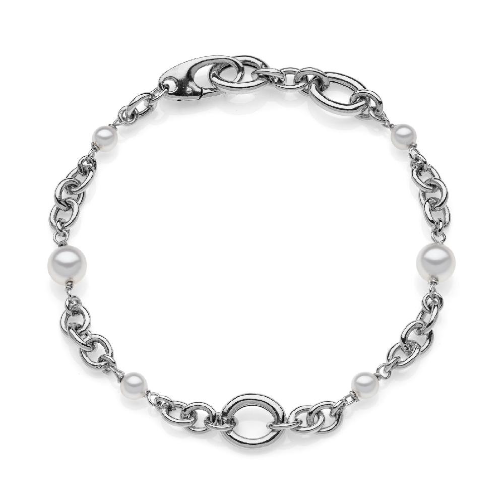 Unoaerre Unoaerre Bracciale in argento con perle bianche | UNOAERRE Gioielli